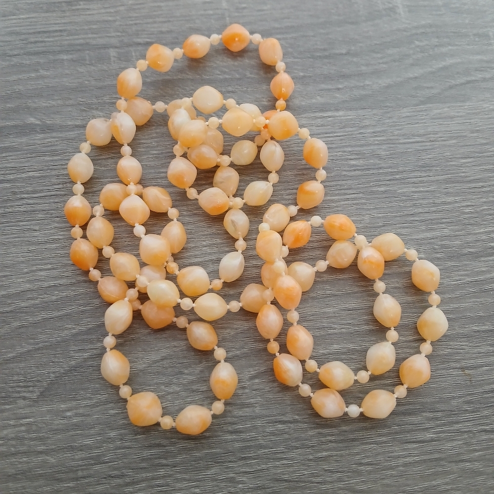 Vintage Beaded Long Wrap Necklace